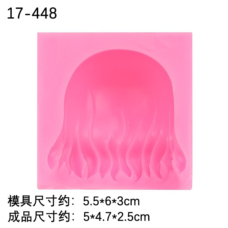 Ultra-ligero de arcilla pelo de silicona molde peinado muñeca modelado decoración fondant dibujos animados Bangs fondant molde de cerámica suave