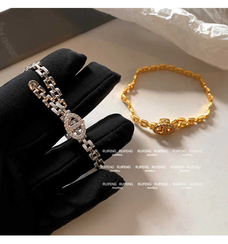 Women's Gender Retro French Style Simple Style Geometric Brass  Bracelets In Bulk