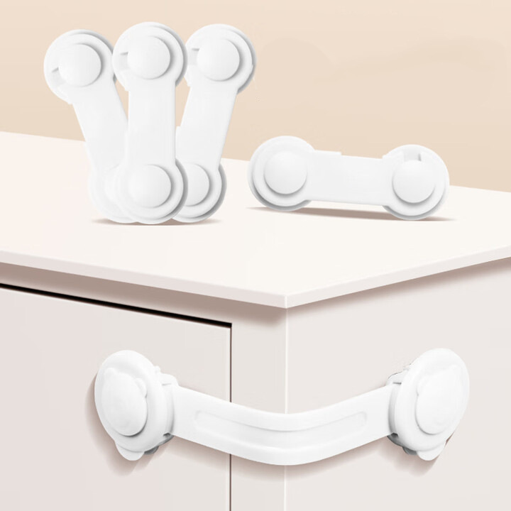 Fixed Lock for Wardrobe Doors, Anti-Latch Lock for Cabinet Doors, Sliding Door Child Safety Latch, Simple Drawer Lock