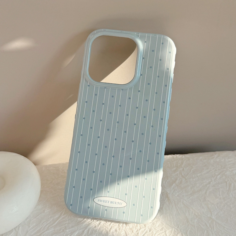 【塔下】气质波点iphone17适用16苹果15promax手机壳渐变蓝支架13|undefined