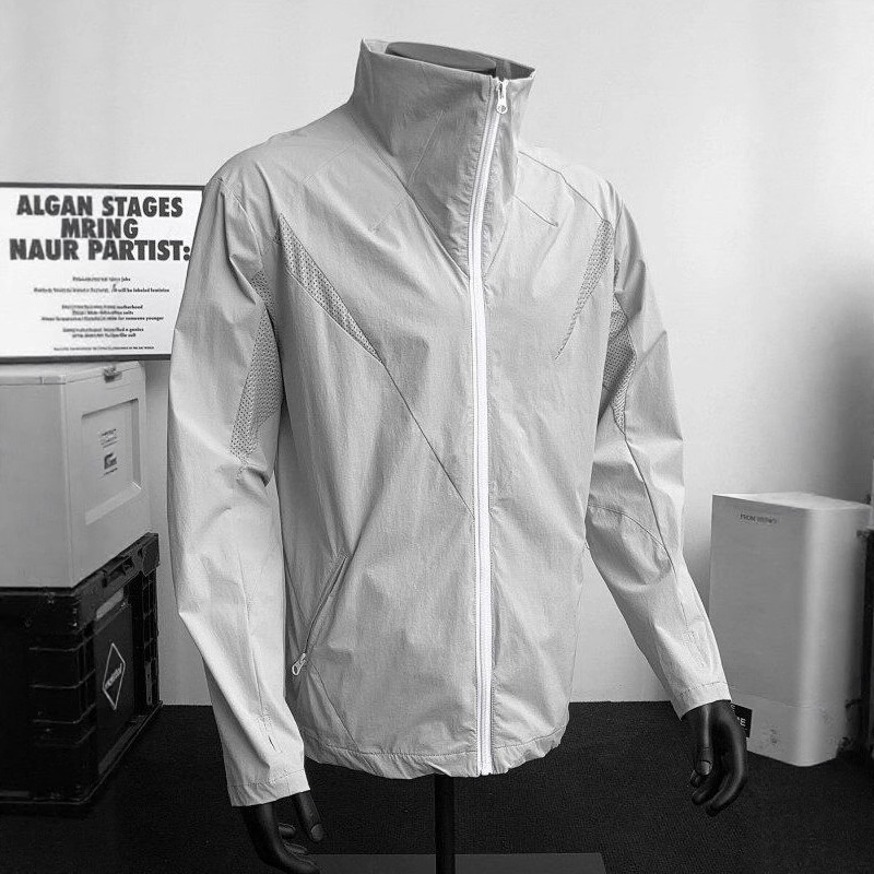 American Trendy Brand Mesh Quick-Drying Sun Protection Clothing for Men in Summer Thin Design Niche Loose Casual Tops and Jackets