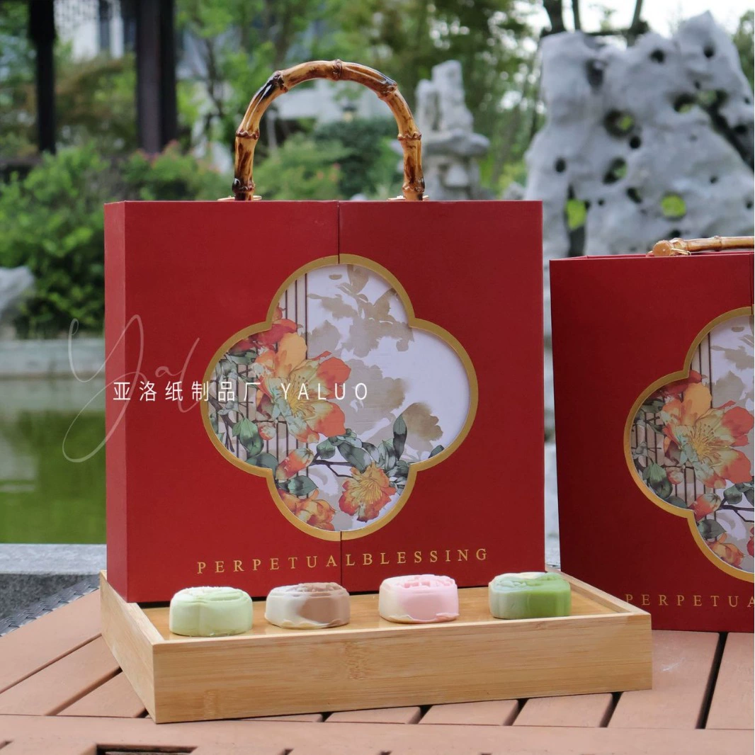 2024 бамбуковый фестиваль портативный Праздник середины осени лунный пирог коробка упаковка подарочная коробка