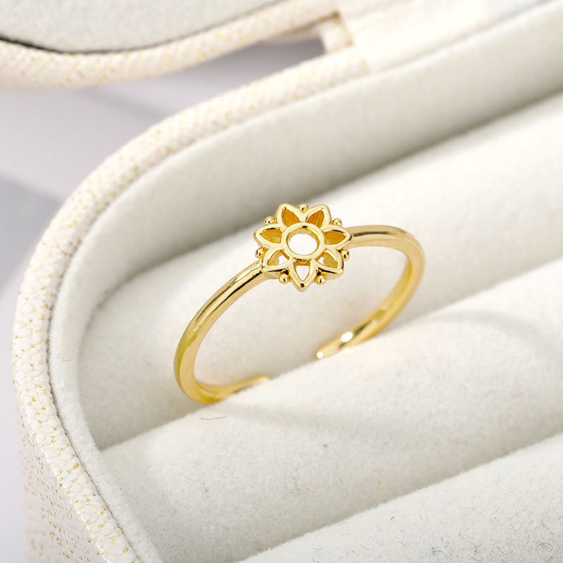 simple hollow flower opening adjustable ring flower stamen ring