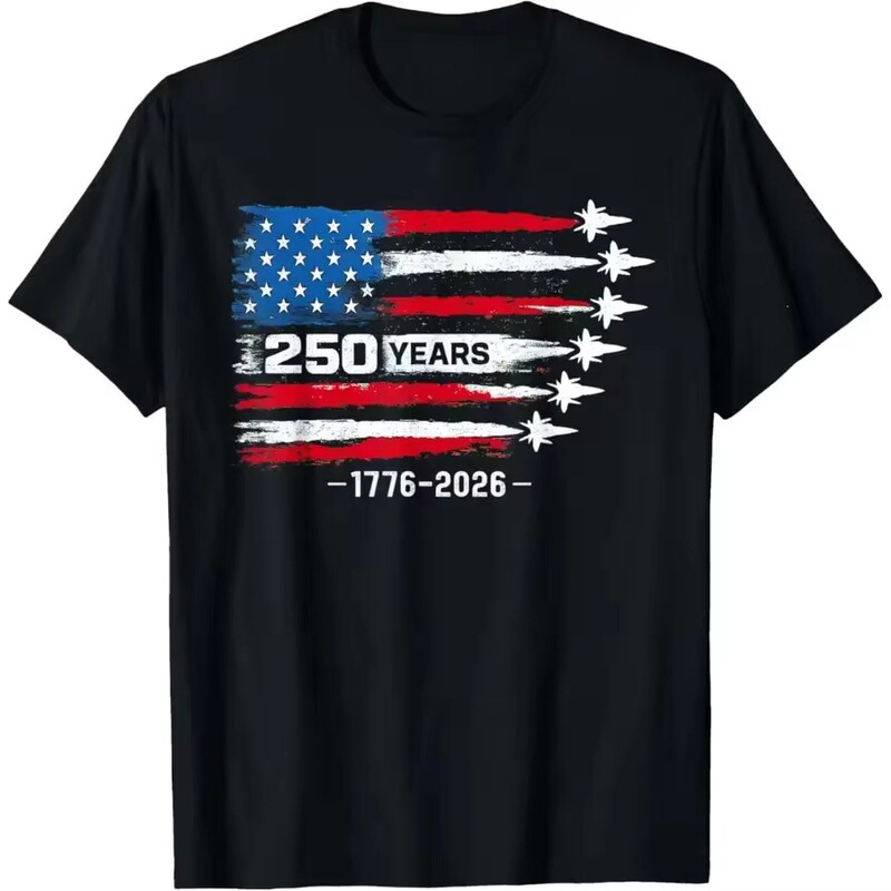 【New Product】Usa 250Th Anniversary 1776-2026 T-Shirt, Black American Fighter T-Shirt, July 4Th 【New Product】Usa 250Th Anniversary 1776-2026 T-Shirt, Black American Fighter T-Shirt, July 4Th