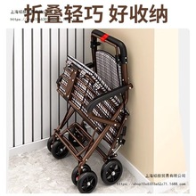老年人代步手推车老太太推车加宽出行轻便座椅便携折叠买菜助步车