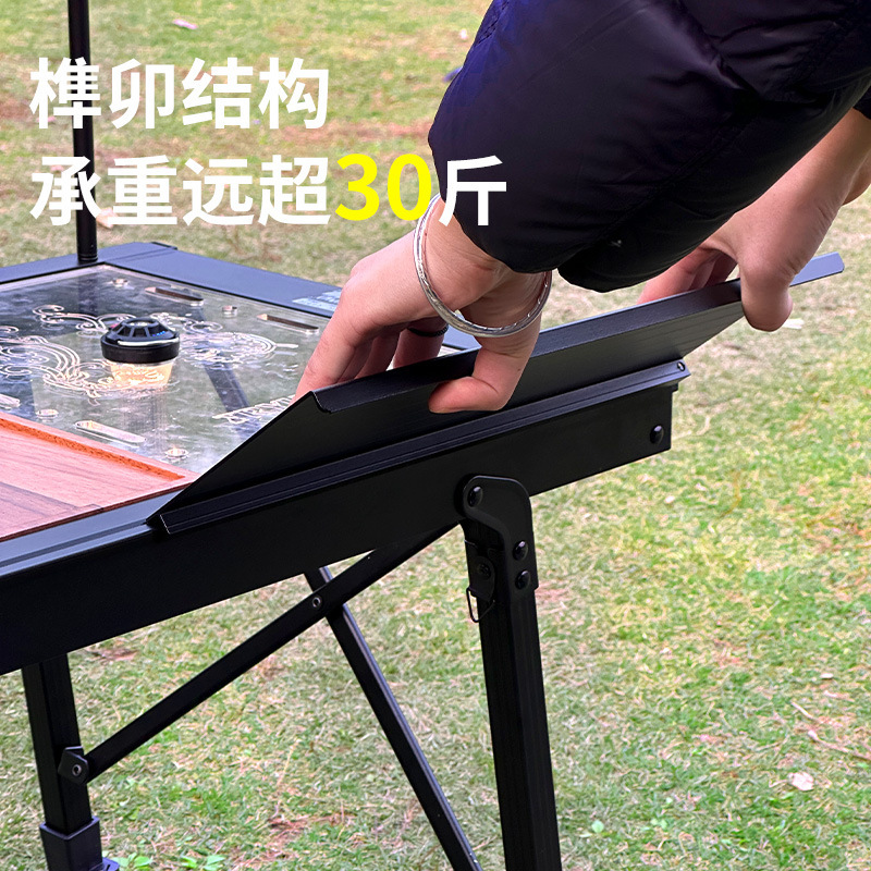 Temi アウトドア 4ユニット折りたたみIGTテーブル モジュラーコンビネーションテーブル アウトドア キャンプ ピクニック ポータブル折りたたみテーブル|undefined