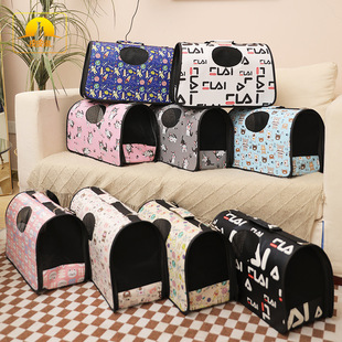 Cat backpack leather panning multi-color multi-pattern pet multi-functional Oxford cloth portable out pet bag wholesale