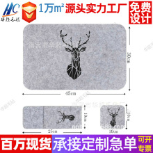 厂家批发 西式毛毡餐垫杯垫跨境热销进餐隔热垫 加厚餐桌垫可logo