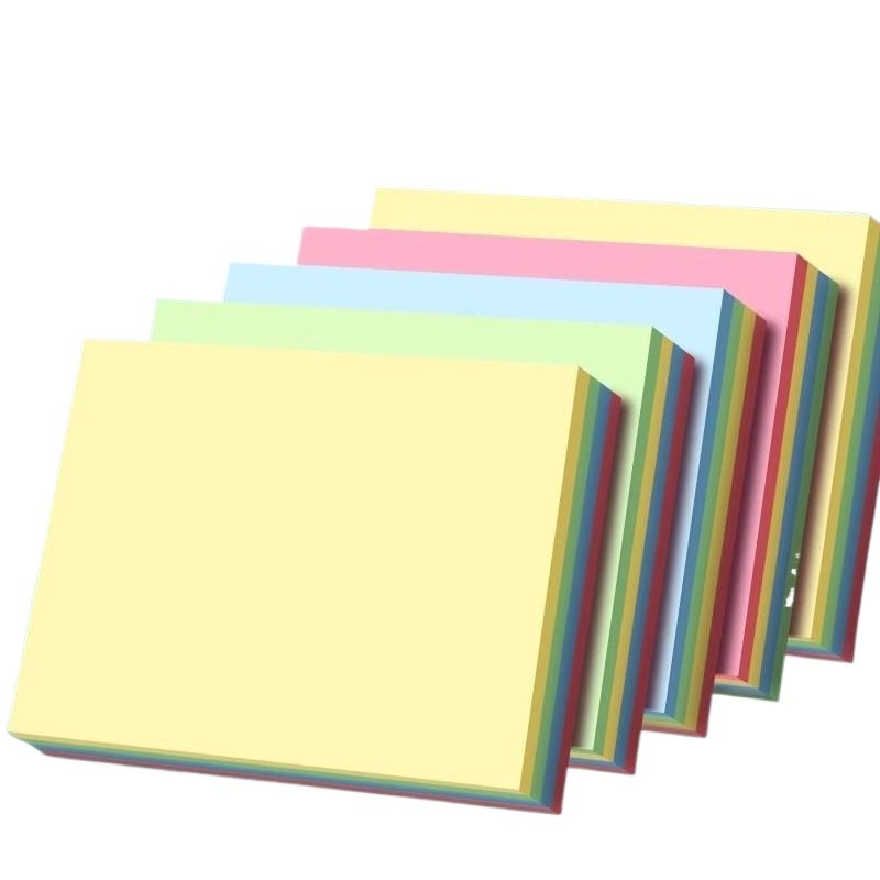 Post-it fluorescente simple desgarrable color sólido notas de la oficina notas de papel de notas estudiantes N veces pegado Post-it