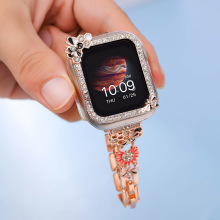 画油小蜜蜂跨境时尚 S10表带适用于iwatch98se苹果手表带手链简约