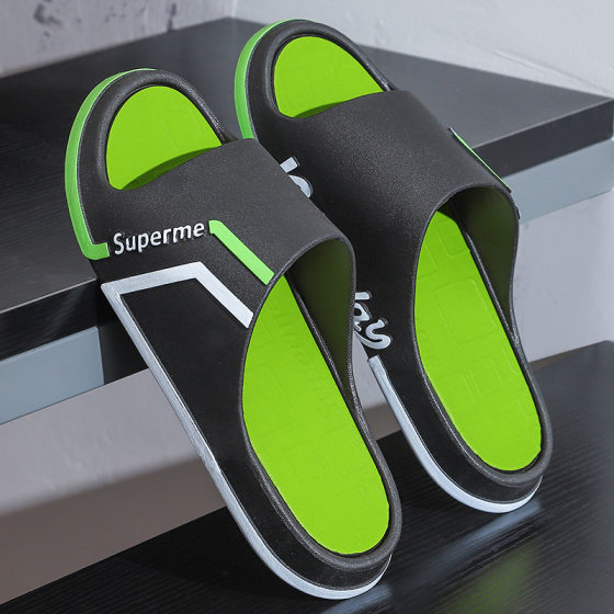 Slip-on slippers men's summer new outdoor fashion slippers home casual super thick couple slippers men's