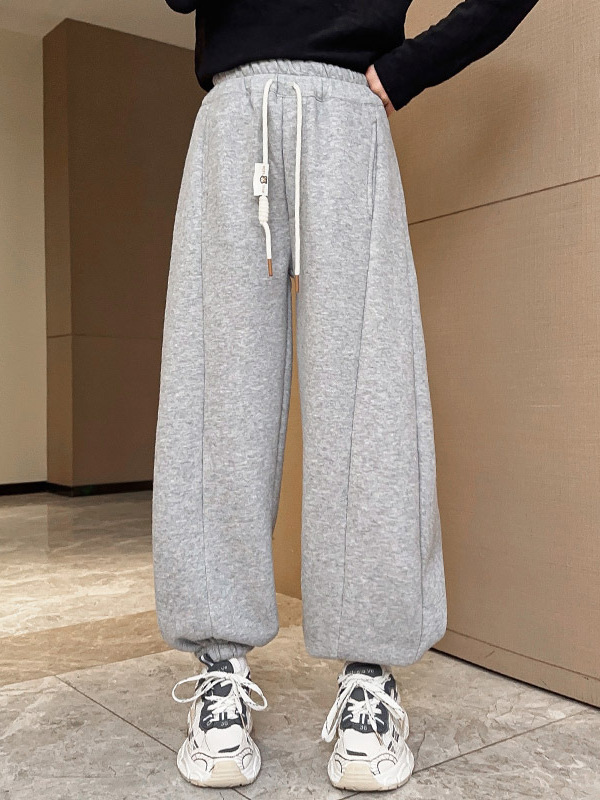 소녀 바지 2024 봄과 가을 새로운 아동복 소녀 스포츠 바지 봄 가을 버킷 봄 캐주얼 바지