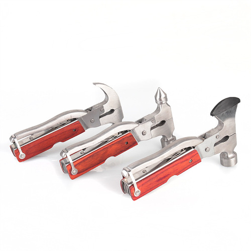 13-in-1 multi-purpose cone hammer for cars, all-steel solid 13-function car safety hammer, car cone hammer