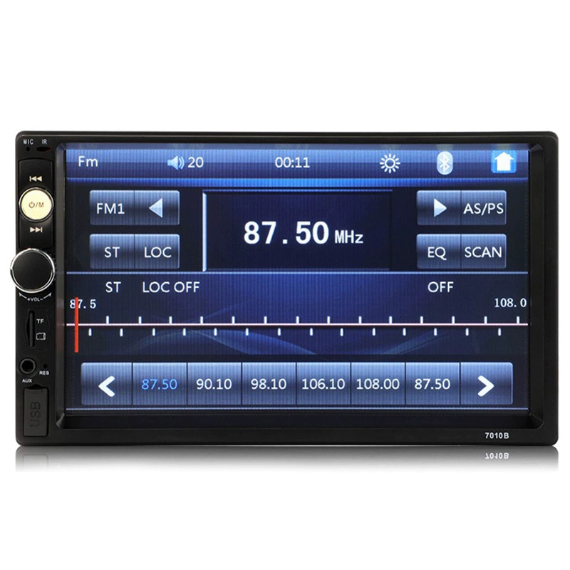 7-дюймовый экран высокой четкости Bluetooth MP5 проигрыватель автомобиль MP3 MP4 двойной вывод головка разворот изображение 7010L