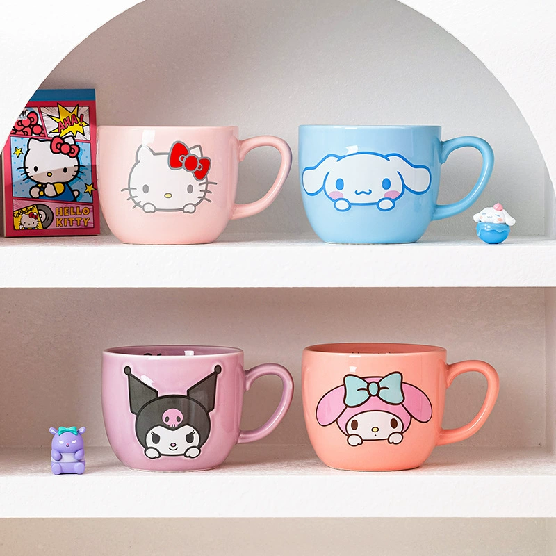 三丽鸥 Ceramic Mark Cup Drink Water Milk Juice Cup Office Tea Cup Big Ear Dog New Product Promotion
