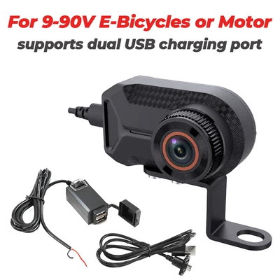 Motorcycle driving recorder Mobile Phone Connection Riding - 9-90v-motorcycleelectric-vehicle-driving-recorder