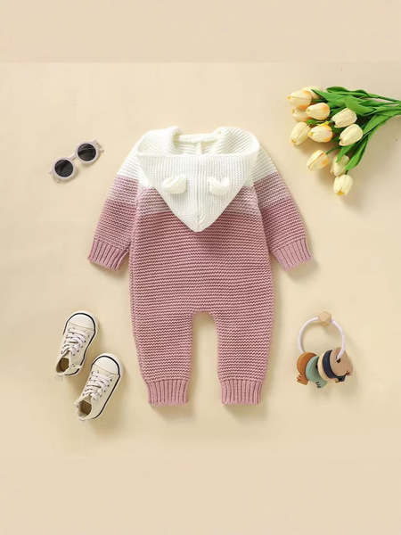 Children's demi-season woolen cute warm bodysuit for new born for…