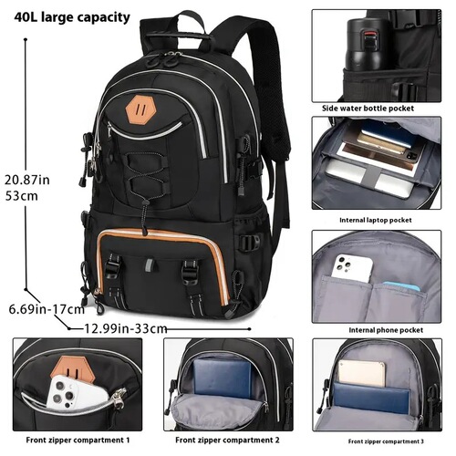 Double-shoulder bag men's outdoor travel backpack large capacity hiking bag travel bag computer bag luggage bag women's backpack
