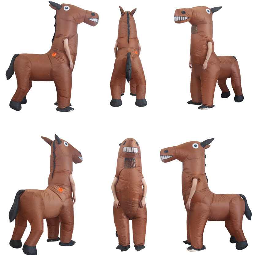 Cross-border New Halloween Active Horse Inflatable Clothing Walking Inflatable Horse Stage Performance Giraffe Inflatable Clothing Props