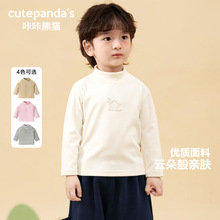 婴儿衣服儿童半高领德绒打底衫男童长袖T恤冬装秋冬女童宝宝上衣
