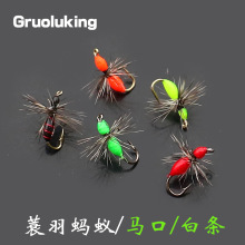 蓑羽蚂蚁毒蚊飞蝇钩套装微物马口白条溪哥飞蝇饵仿生昆虫饵