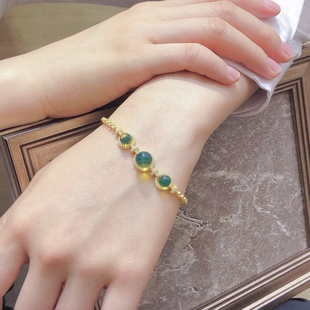 6 8mm Mexican Lamper Seiko Inlaid S925 Silver Bracelet Elegant and Beautiful with Heavy Gold to Create Thick Texturous