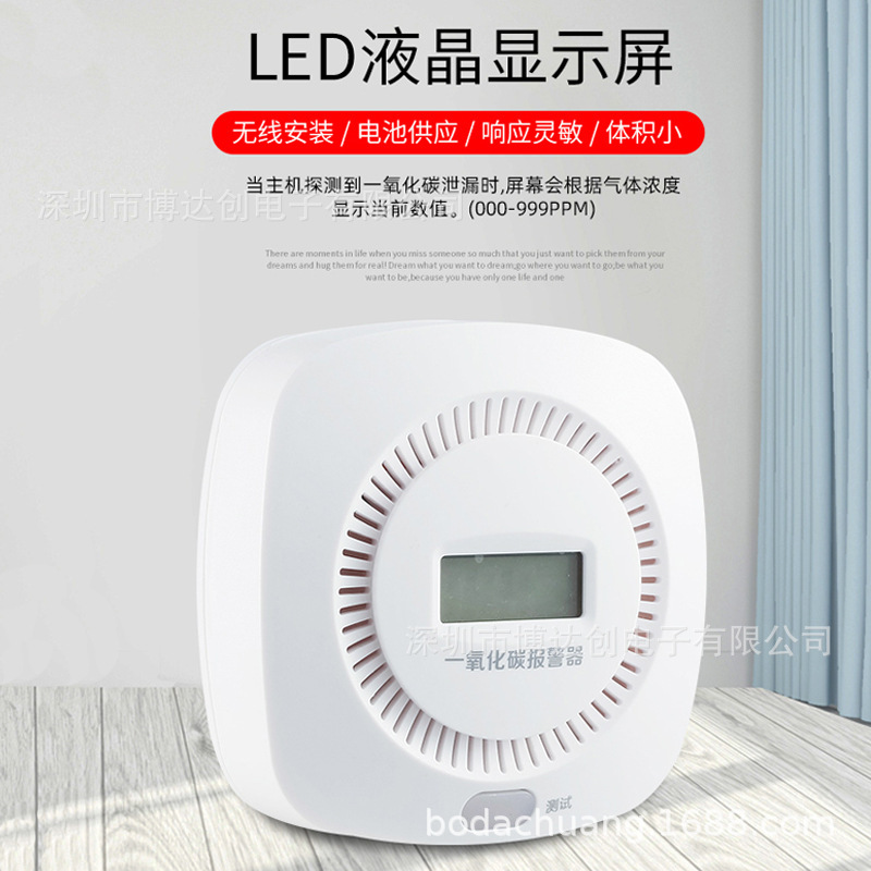 Detector de monóxido de carbono (CO) para el hogar, alarma de humo, detector de fugas de gases tóxicos, para comercio exterior transfronterizo