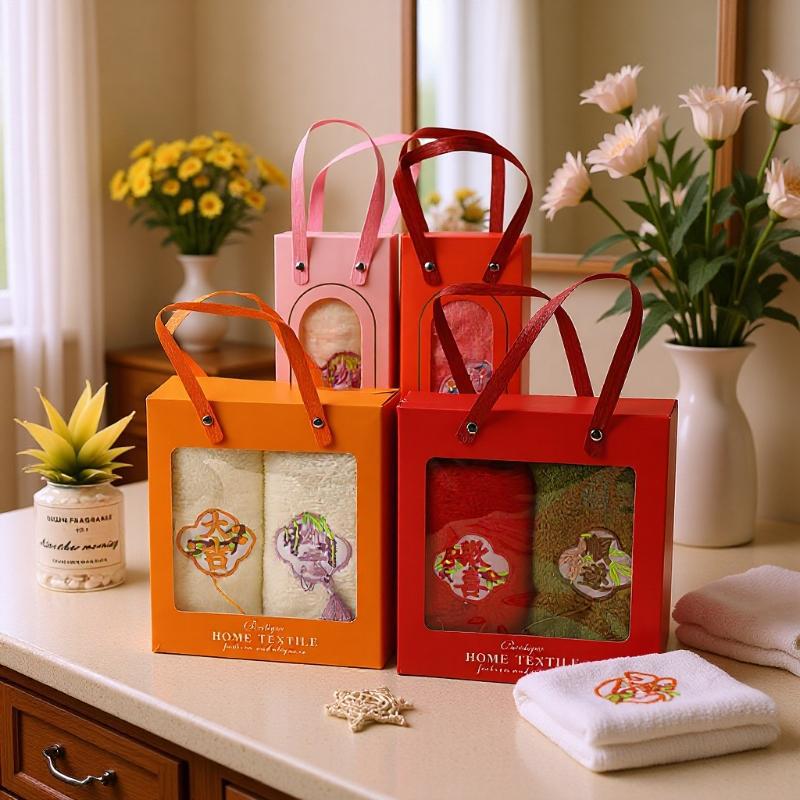 Business Souvenir Towels, Company Opening Event Benefits, Face Towels, Bridesmaid Gift Boxes, Customizable with Logo Business Souvenir Towels, Company Opening Event Benefits, Face Towels, Bridesmaid Gift Boxes, Customizable with Logo