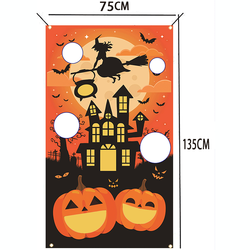 アマゾンのハロウィーンの道化師のゲームのサンドバッグの旗は横断幕を投げます。|undefined