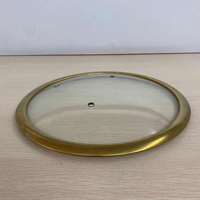 Factory Customized C-Type Gold-Plated Tempered Glass Lid Pot Lid High Temperature Resistant Visible Glass Lid Manufacturer Wholesale