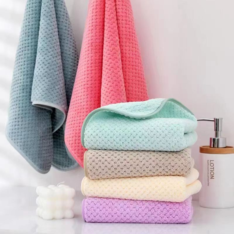Coral fleece products pineapple set towel a variety of colors strong water absorption does not shed hair suitable for the majority of friends adults and children
