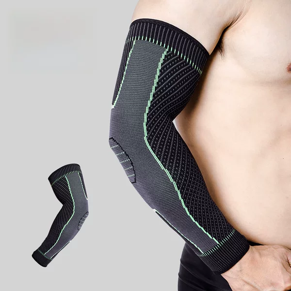 Cross-Border Basketball Arm Guards Amazon Wholesale Outdoor Men's Knitted Extended Breathable Cycling Sports Elastic Anti-Collision