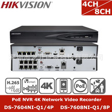 Hikvision英文版4CH 8CH PoE NVR  DS-7604NI-Q1/4P DS-7608NI-Q1