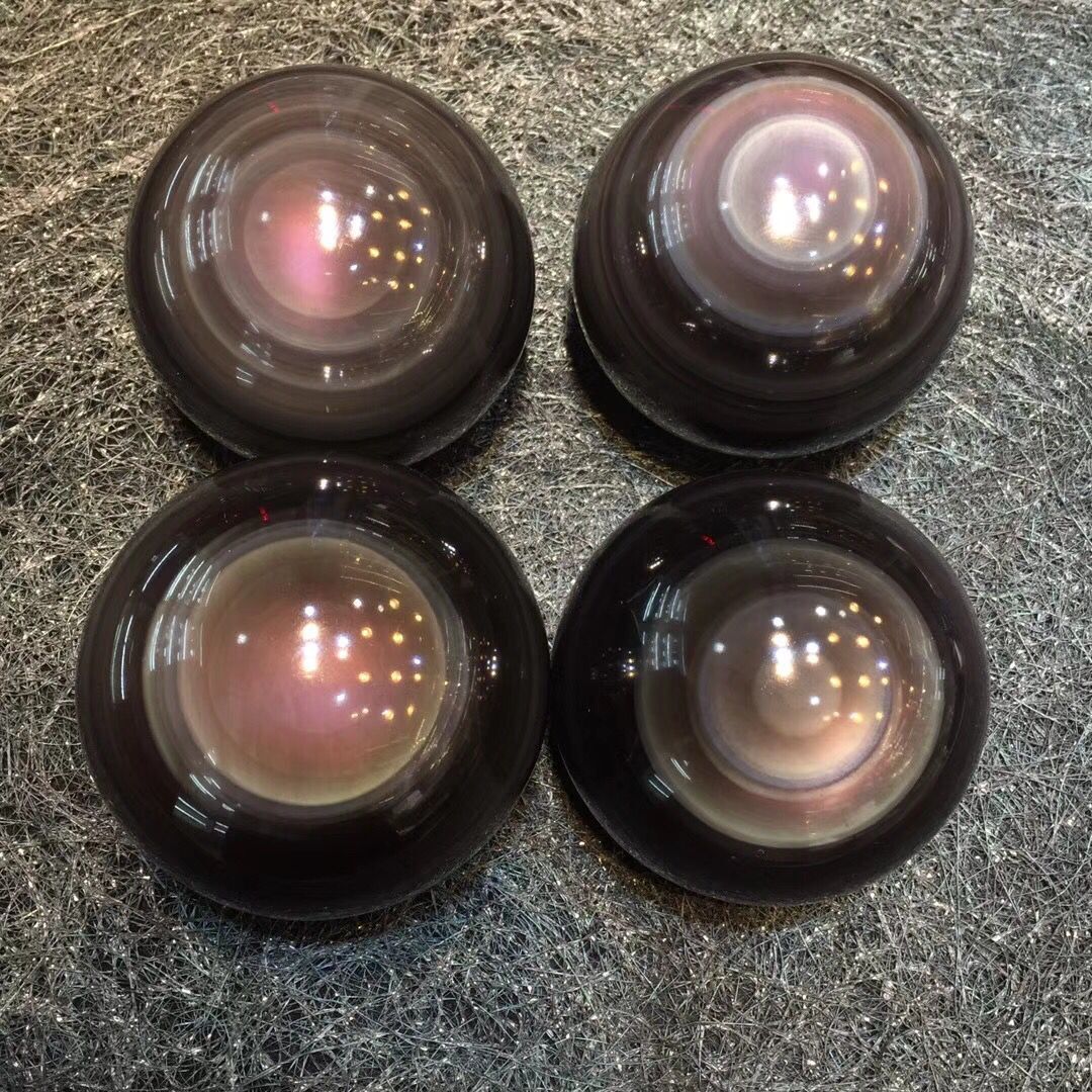 黑曜石双彩虹眼黑曜石球家居装饰摆件