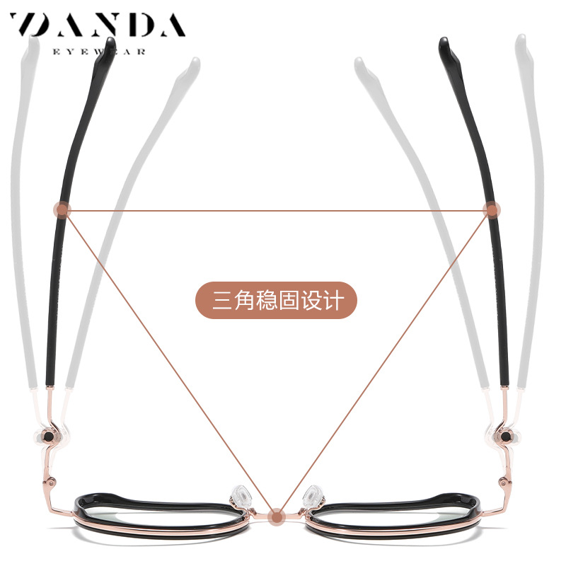 2022 nuevas gafas marco moda multilateral gafas lisas TJ816 hombres y mujeres de la misma moda miopía anti-luz azul