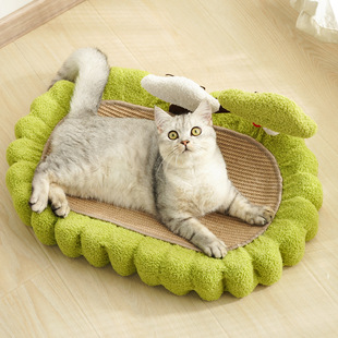 Money Tree Cat Toy Extra Large Oval Basin Hemp Cat Nest Cat Scratching Board Pet Supplies Round Cat Paw Board Dog Nest