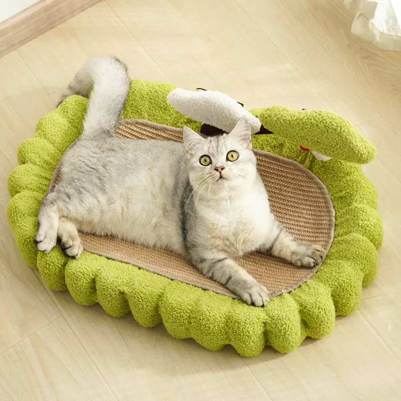 摇钱树猫咪玩具加大椭圆盆麻猫窝猫抓板宠物用品圆形猫爪板狗窝