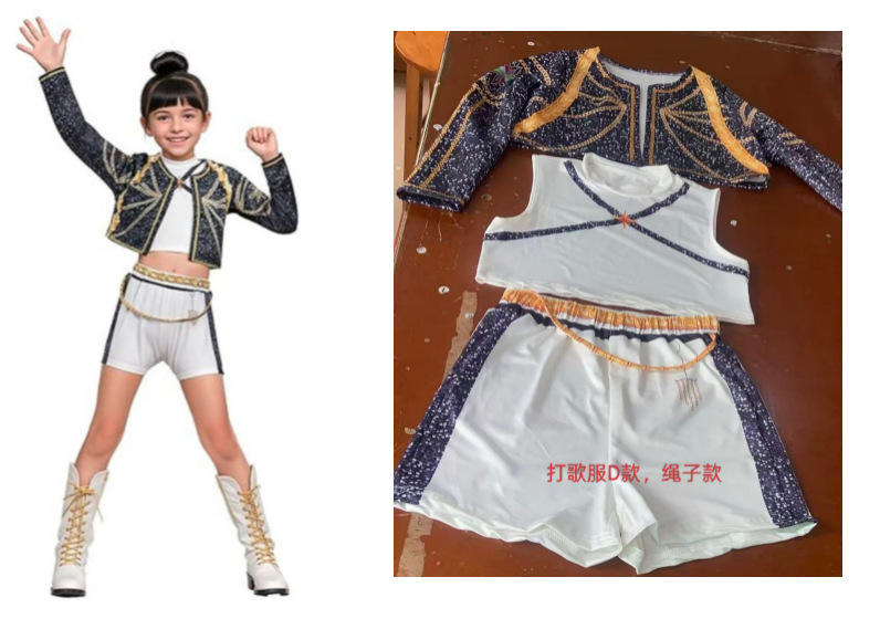 现货 跨境鲁米拉佐伊女孩猎魔女团cos万圣服饰装扮舞台儿童套服装|undefined
