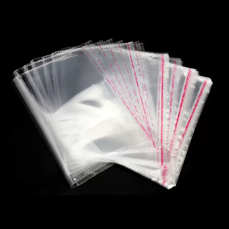 opp袋批发服装饰品自封胶塑料袋 透明塑料封口袋密封不干胶自粘袋