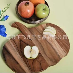 Christmas Acacia Pumpkin Tray Kitchen Portable Wooden Fruit Cutting Board Solid Wood Bread Deli Tray