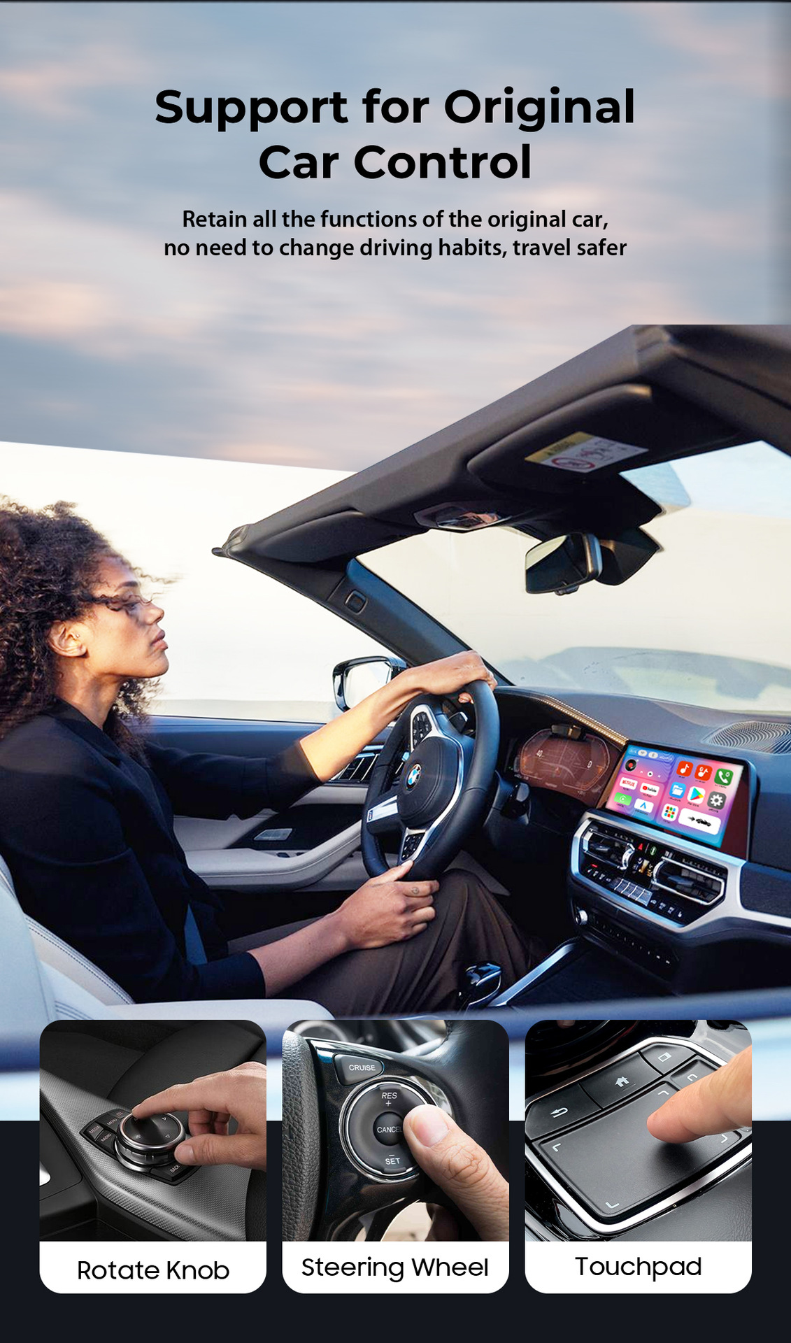 Carplay Box with HDMI Output Rk Chip Wired to Wireless Android Car Smart Interconnection Module