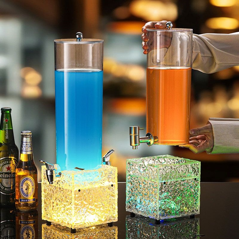 Luminous wine dispenser for bars and KTVs, creative cola and juice dispenser with tap, popular beer dispenser, luminous wine dispenser for bars