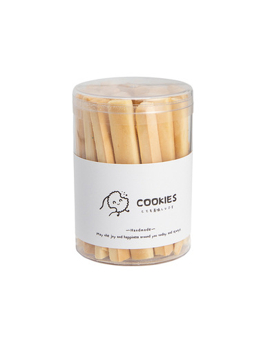 PS transparent plastic jar round cookie sandwich biscuit packaging box milk bar candy packaging sealed jar