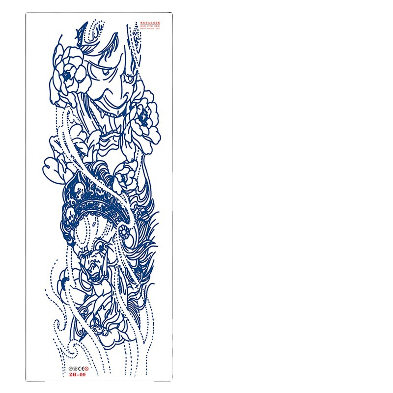 Calcomanías de tatuaje semipermanentes de brazo completo para hombres y mujeres brazo imagen grande jugo de planta no puede lavar las pegatinas de tótem de tatuaje