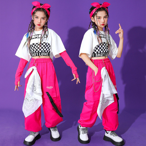 Pin hip-hop dance costumes for girl street rapper singers gogo dancers hip hop street jazz dance catwalk shows suits