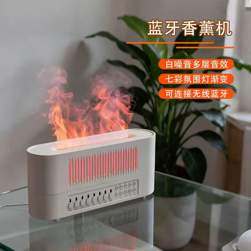 2026 New Model White Noise Flame Humidifier Home Aromatherapy Machine Mini Marquee Light Bluetooth Speaker Aromatherapy Machine 2026 New Model White Noise Flame Humidifier Home Aromatherapy Machine Mini Marquee Light Bluetooth Speaker Aromatherapy Machine