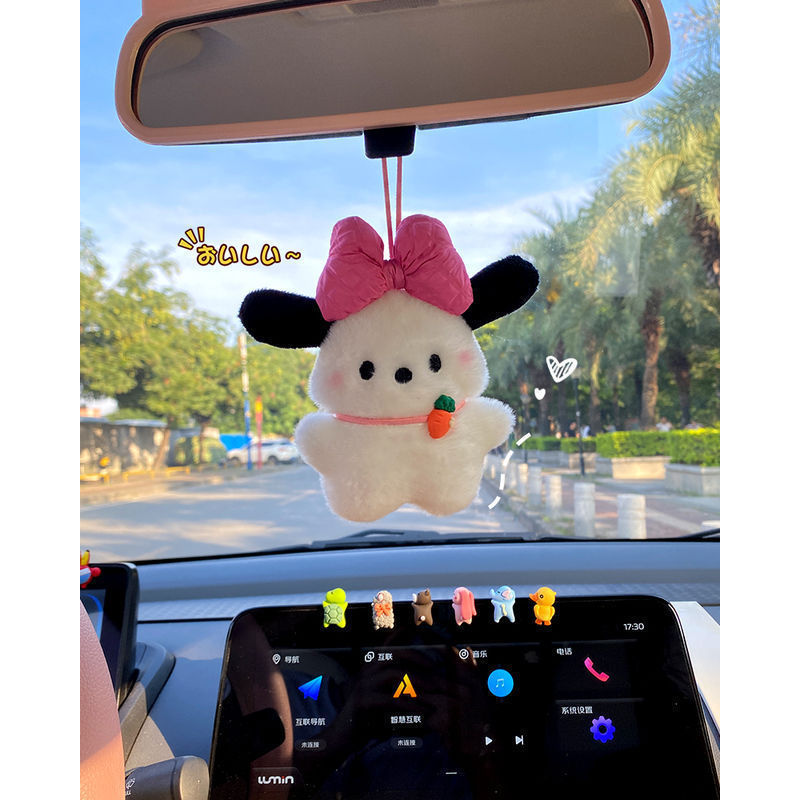 Arco de pelúcia perro Pacha muñecas lindas de dibujos animados automóviles colgantes de automóviles colgantes de automóviles decoración muñecas de automóviles de Oriente Medio