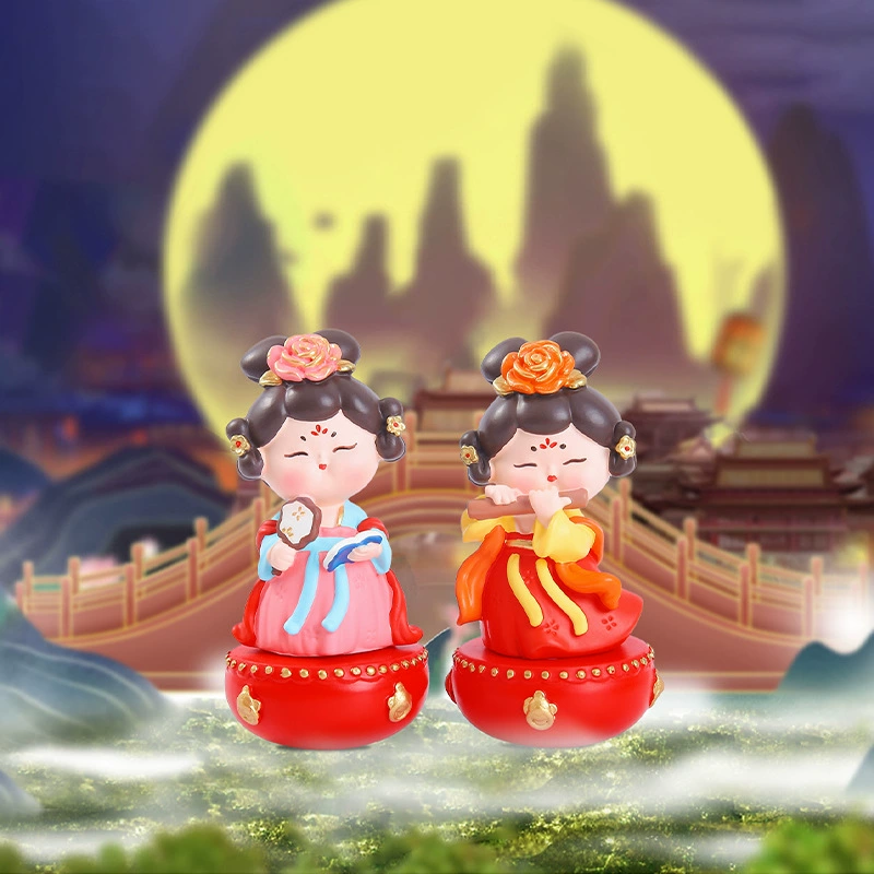 Горячие тренды Tang Palace Fu Small Tumbler Girls Decorations Физическая распродажа Tang Lady Decoration Gift