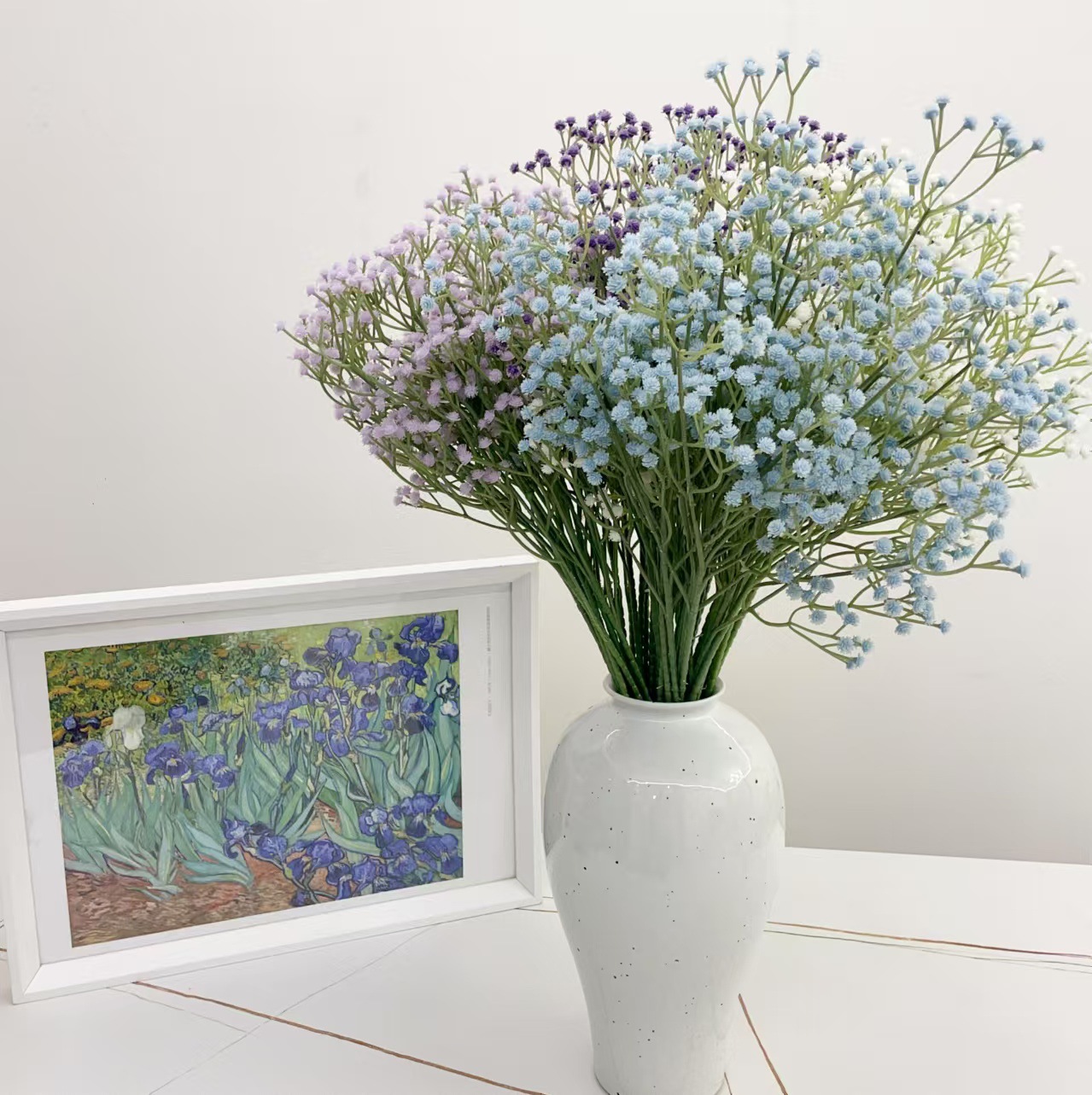 Ramo de flores falsas de gypsophila (nubes) – para bodas, fotografía, decoración del hogar, dama de honor.