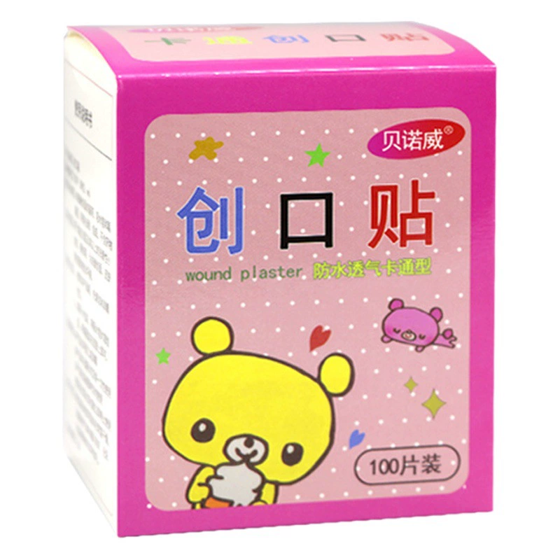 Мультяшная повязка Benowei, Милая Мини-детская дышащая водонепроницаемая повязка, эластичная жгут OK, 100 шт.